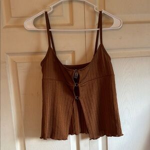 Urban outfitters Brown Ribbed Women’s Top